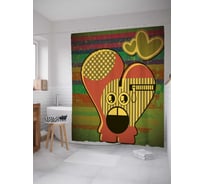 Штора (занавеска) для ванной JoyArty "Романтическое сердечко" из сатена, 180х200 см с крючками, sc_32652