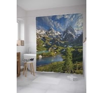 Штора (занавеска) для ванной JoyArty "Мечта мудреца" из сатена, 180х200 см с крючками, sc_9307