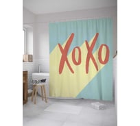 Штора (занавеска) для ванной JoyArty "Ексоу" из сатена, 180х200 см с крючками, sc_36430