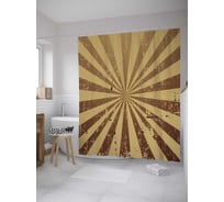 Штора (занавеска) для ванной JoyArty "Песочные лучи" из сатена, 180х200 см с крючками, sc_33522