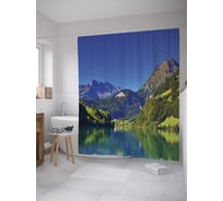 Штора (занавеска) для ванной JoyArty "Кристальная свежесть" из сатена, 180х200 см с крючками, sc_9293