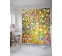 Штора (занавеска) для ванной JoyArty "Брызги звезд" из сатена, 180х200 см с крючками, sc_32718