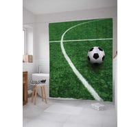 Штора (занавеска) для ванной JoyArty "Мяч у разметки" из сатена, 180х200 см sc_378853