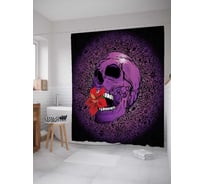 Штора (занавеска) для ванной JoyArty "Поглощение жизни" из сатена, 180х200 см с крючками, sc_7290