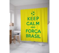 Штора (занавеска) для ванной JoyArty "Бразильское спокойствие" из сатена, 180х200 см с крючками, sc_4723