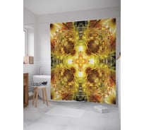 Штора (занавеска) для ванной JoyArty "Красочный абсурд" из сатена, 180х200 см с крючками, sc_4575