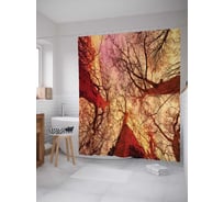 Штора (занавеска) для ванной JoyArty "Величие леса" из сатена, 180х200 см с крючками, sc_7207