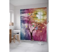 Штора (занавеска) для ванной JoyArty "Темные ночи" из сатена, 180х200 см с крючками, sc_4486