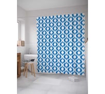 Штора (занавеска) для ванной JoyArty "Вспышки орнамента" из сатена, 180х200 см с крючками, sc_4432