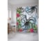 Штора (занавеска) для ванной JoyArty "Осьминог и цветы" из сатена, 180х200 см с крючками, sc_4698 1