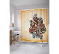 Штора (занавеска) для ванной JoyArty "Возникновение природы" из сатена, 180х200 см с крючками, sc_7296