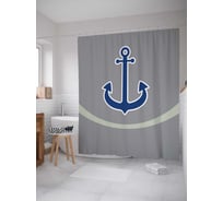 Штора (занавеска) для ванной JoyArty "Полет якоря" из сатена, 180х200 см с крючками, sc_4908