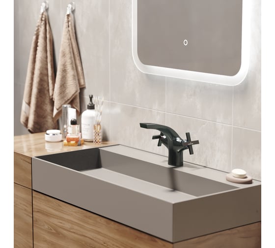 Смеситель для умывальника MIXLINE 1/2 кер. ML38-04 Graphite ГРАФИТ 553896