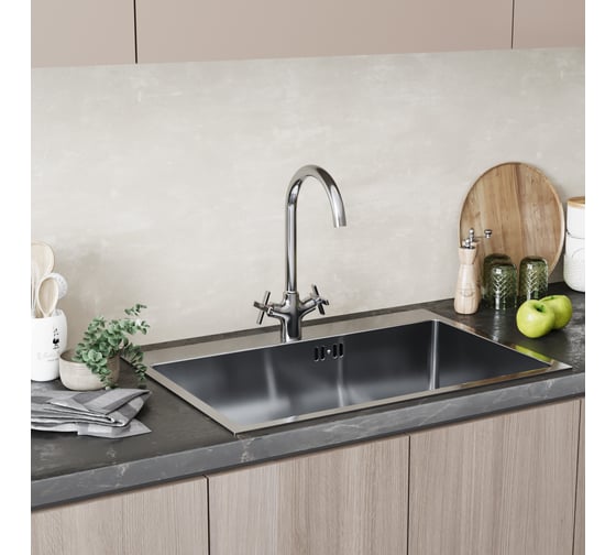 Смеситель для кухни MIXLINE 1/2 кер. ML37-032 Cross высокий излив 553894