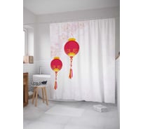 Штора (занавеска) для ванной JoyArty "Подвесные доро" из сатена, 180х200 см с крючками, sc_38804