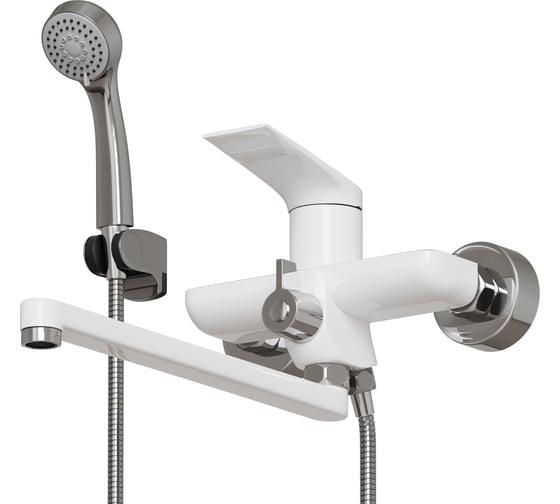 Смеситель для ванны и умывальника MIXLINE 35k ML41-02 Swan White БЕЛЫЙ 553910