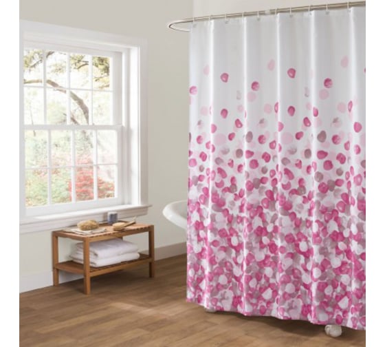 Шторы для ванной комнаты Gota Rocio 8852 Pink pearl 180_200 1/25 16224