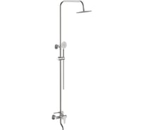 Душевая система Gota Rocio 3-х функц. со смесителем и изливом (компл.с шлангом и душ. лейкой) нерж.сталь 635310 1/4 635310-GOTA