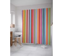 Штора (занавеска) для ванной JoyArty "Красочный дух" из сатена, 180х200 см с крючками, sc_32130