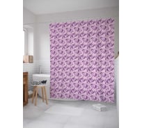 Штора (занавеска) для ванной JoyArty "Французские вихри" из сатена, 180х200 см с крючками, sc_8399