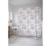 Штора (занавеска) для ванной JoyArty "Китайские мотивы" из сатена, 180х200 см с крючками, sc_33012