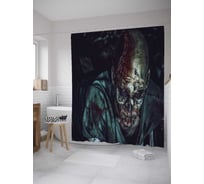 Штора (занавеска) для ванной JoyArty "Оживший мертвец" из сатена, 180х200 см с крючками, sc_36418