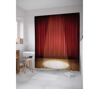 Штора (занавеска) для ванной JoyArty "Пустая сцена" из сатена, 180х200 см с крючками, sc_8208