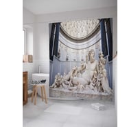 Штора (занавеска) для ванной JoyArty "Скульптура Нила" из сатена, 180х200 см с крючками, sc_9955