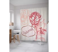 Штора (занавеска) для ванной JoyArty "Валентинка Дебора" из сатена, 180х200 см с крючками, sc_4444