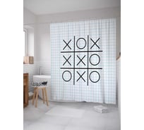 Штора (занавеска) для ванной JoyArty "Ничья" из сатена, 180х200 см с крючками, sc_36445