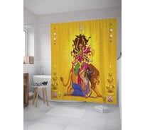 Штора (занавеска) для ванной JoyArty "Наваратри" из сатена, 180х200 см с крючками, sc_33914