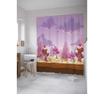 Штора (занавеска) для ванной JoyArty "Сладкая фантазия" из сатена, 180х200 см с крючками, sc_32739