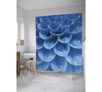 Штора (занавеска) для ванной JoyArty "Влажные лепестки герберы" из сатена, 180х200 см с крючками, sc_36547