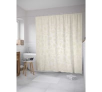 Штора (занавеска) для ванной JoyArty "Пастельные цветы" из сатена, 180х200 см с крючками, sc_33364