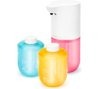 Набор подарочный SimpleWay дозатор для ванной с мылом микс 3 шт, голубой, желтый, розовый SW99845