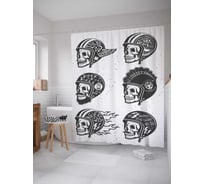 Штора (занавеска) для ванной JoyArty "Гонщики смерти" из сатена, 180х200 см с крючками, sc_9938