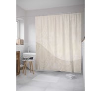 Штора (занавеска) для ванной JoyArty "Пастельные узоры" из сатена, 180х200 см с крючками, sc_33359