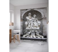 Штора (занавеска) для ванной JoyArty "Фонтан Альбрехтсбрюннен" из сатена, 180х200 см с крючками, sc_9947