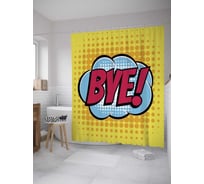 Штора (занавеска) для ванной JoyArty "Прощание" из сатена, 180х200 см с крючками, sc_34658