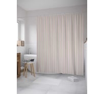 Штора (занавеска) для ванной JoyArty "Бисерные ряды" из сатена, 180х200 см с крючками, sc_34127