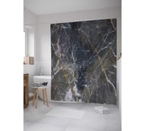 Штора (занавеска) для ванной JoyArty "Прожилки на граните" из сатена, 180х200 см с крючками, sc_33975