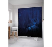 Штора (занавеска) для ванной JoyArty "Ночная тьма" из сатена, 180х200 см с крючками, sc_35632