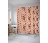 Штора (занавеска) для ванной JoyArty "Фруктовая земля" из сатена, 180х200 см с крючками, sc_71735