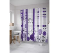 Штора (занавеска) для ванной JoyArty "Домашние одуванчики" из сатена, 180х200 см с крючками, sc_8292