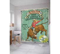 Штора (занавеска) для ванной JoyArty "Ежегодный чемпионат" из сатена, 180х200 см с крючками, sc_38003