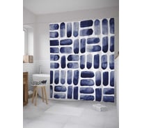 Штора (занавеска) для ванной JoyArty "Абстрактная кладка" из сатена, 180х200 см с крючками, sc_35357