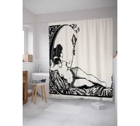 Штора (занавеска) для ванной JoyArty "Таисия Афинская" из сатена, 180х200 см с крючками, sc_38004