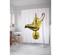 Штора (занавеска) для ванной JoyArty "Волшебная лампа" из сатена, 180х200 см с крючками, sc_9493