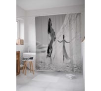 Штора (занавеска) для ванной JoyArty "Арена в пустыне" из сатена, 180х200 см с крючками, sc_37455