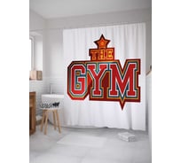 Штора (занавеска) для ванной JoyArty "Звезда гимнастики" из сатена, 180х200 см с крючками, sc_36973